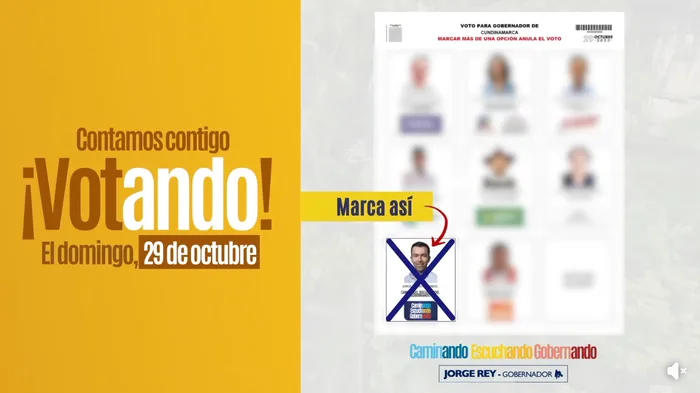 Pieza gráfica: contamos contigo votando el domingo 29 de octubre, marca así