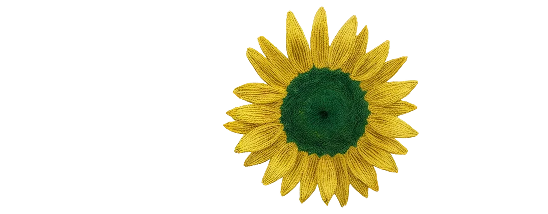 Logo bordado Santiago León 25 con girasol